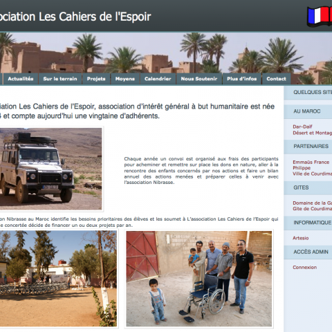 Site Asso Cahiers Espoir