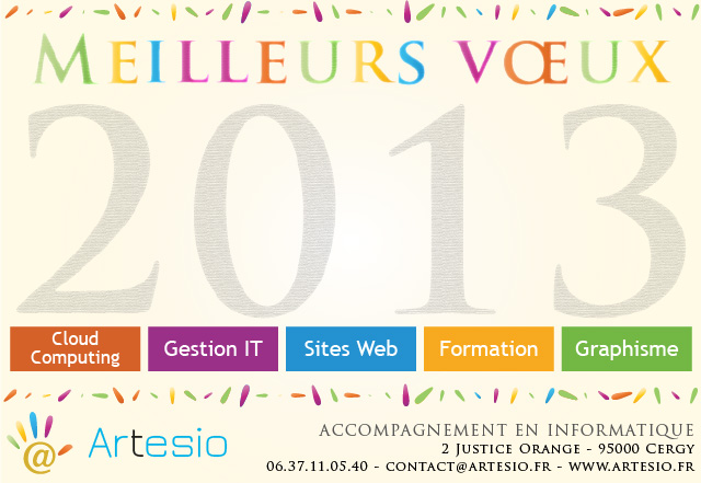 Carte de voeux Artesio 2013